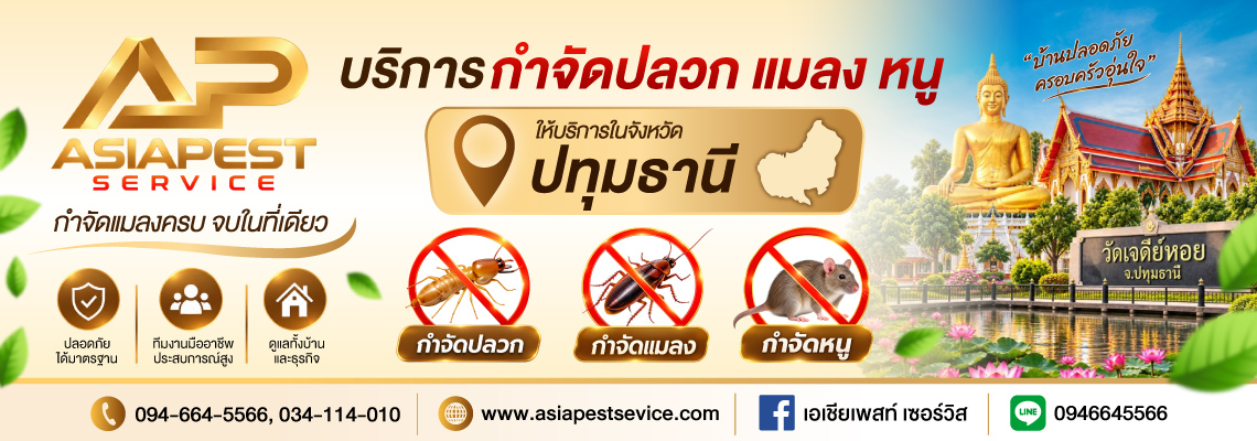 รับกำจัดปลวก แมลง และหนู ปทุมธานี